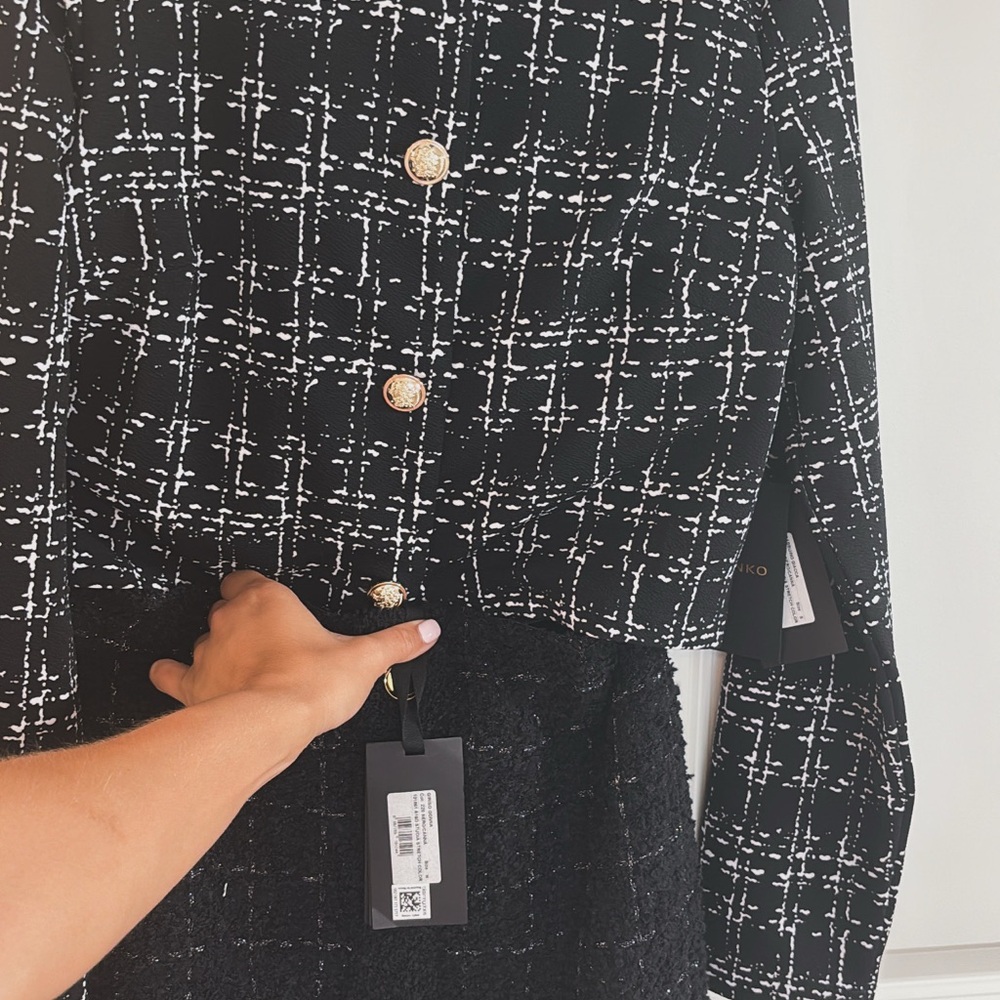 Chic Black and White Tweed PINKO set